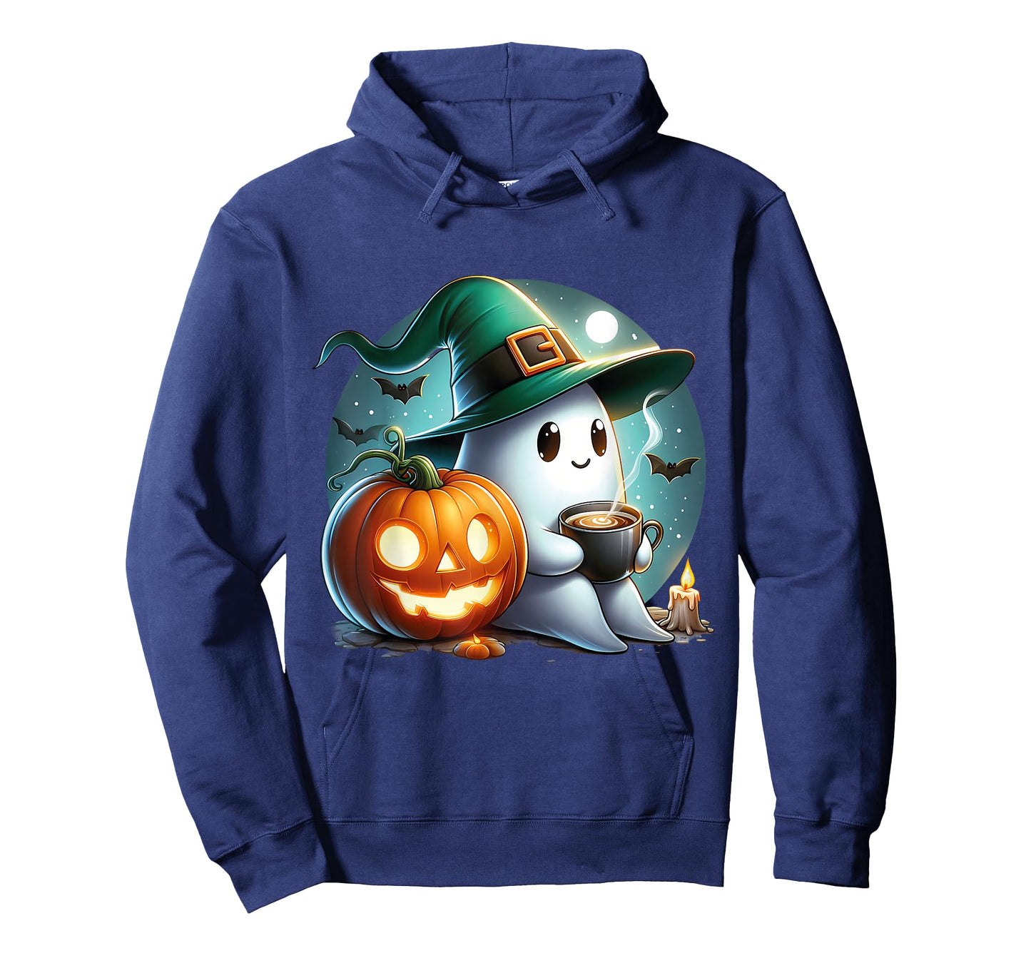 Cute Halloween Ghost Coffee Pumpkin T-Shirt