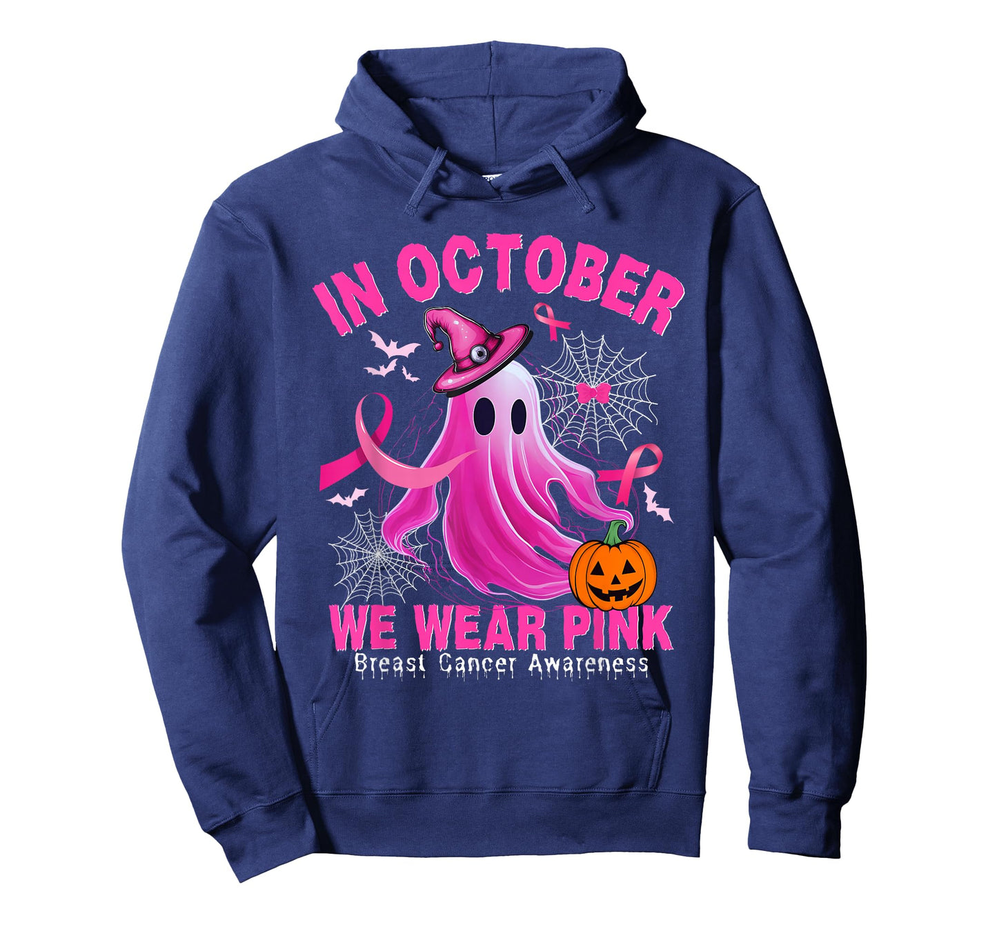 In October We Wear Pink Ghost Breast Cancer Shirts for Women T-Shirt