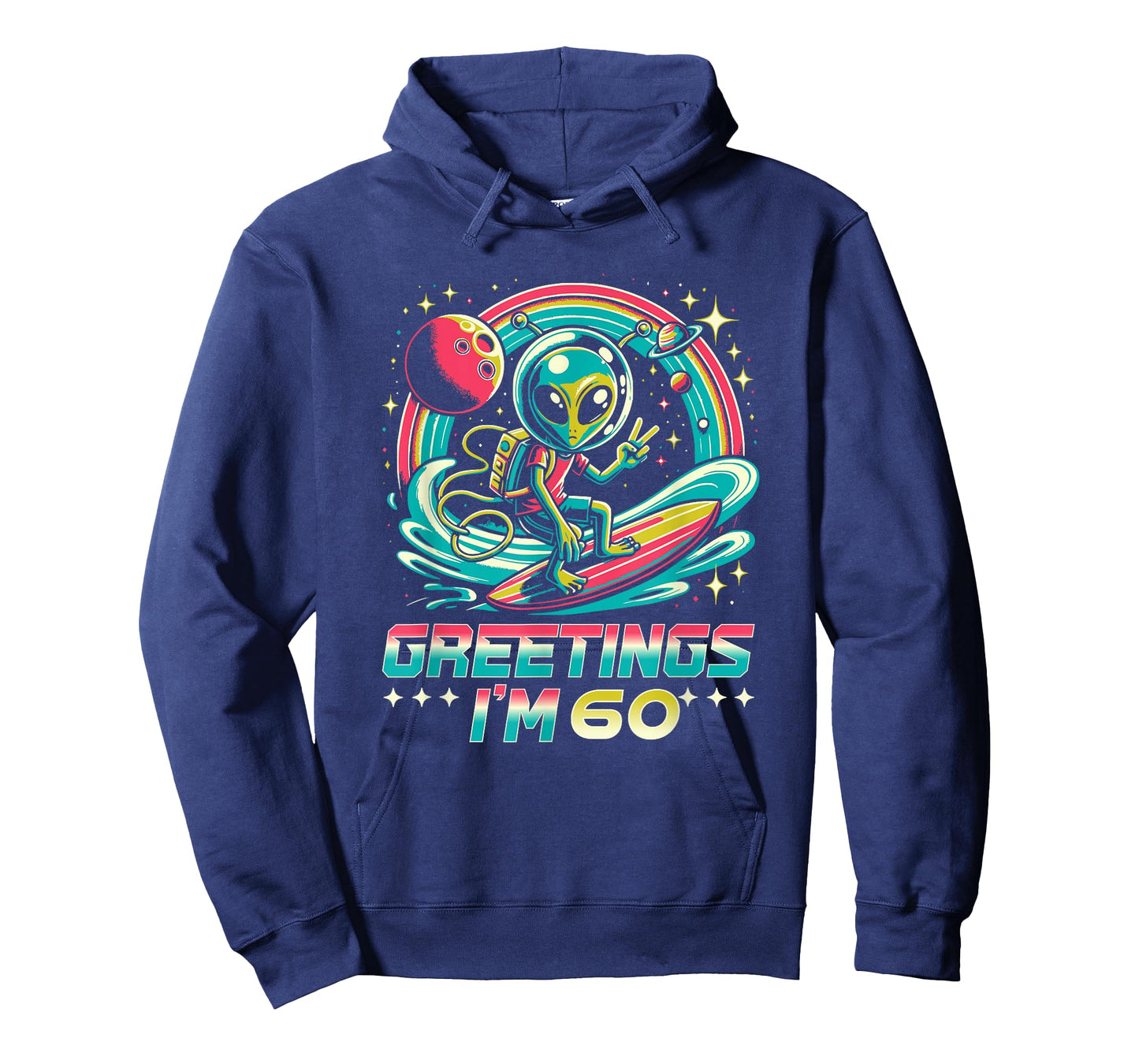 60th Birthday Alien Space Greetings I'm 60 Years Old T-Shirt