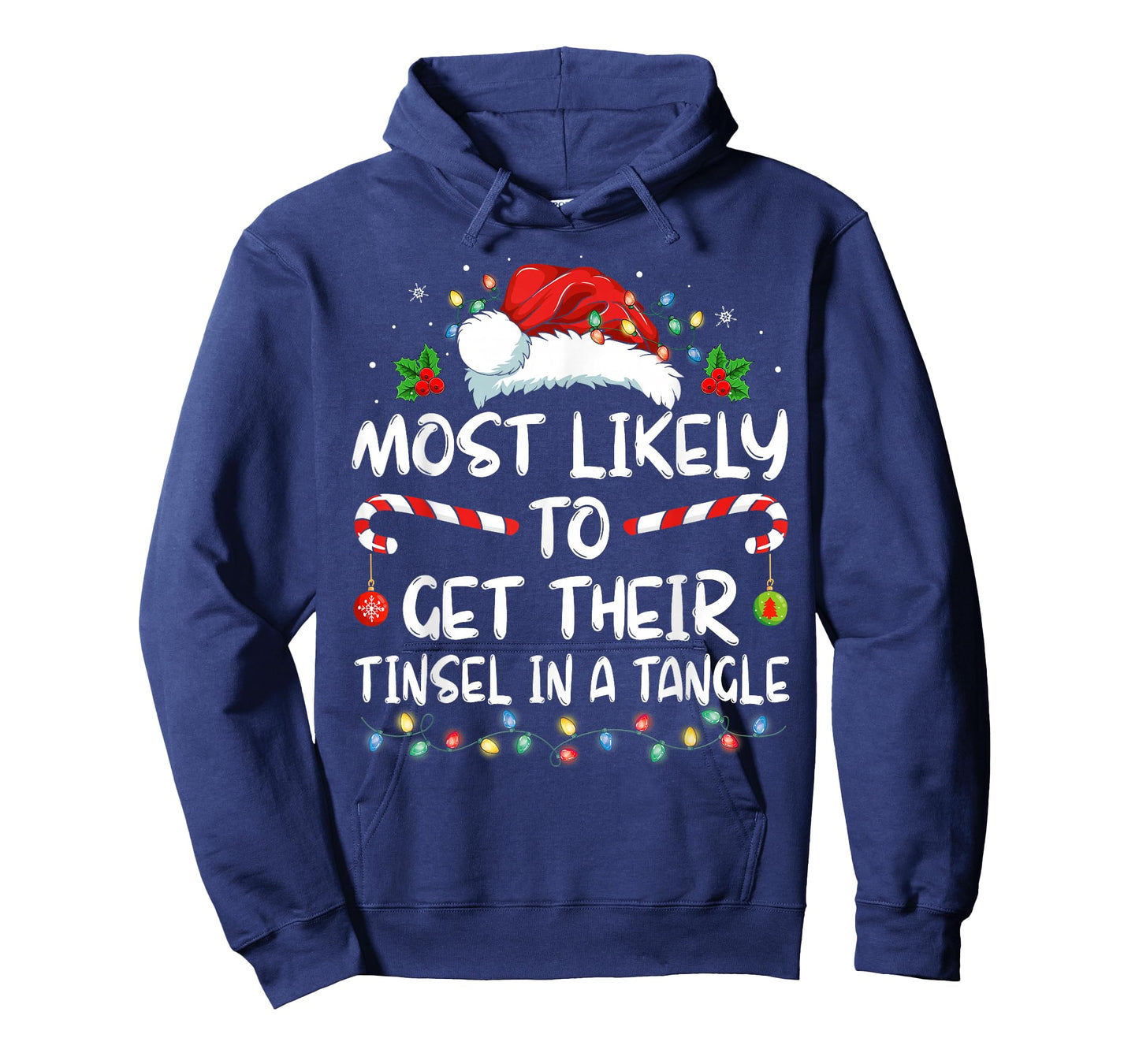 Most Likely To Get Their Tinsel In A Tangle Family Christmas T-Shirt