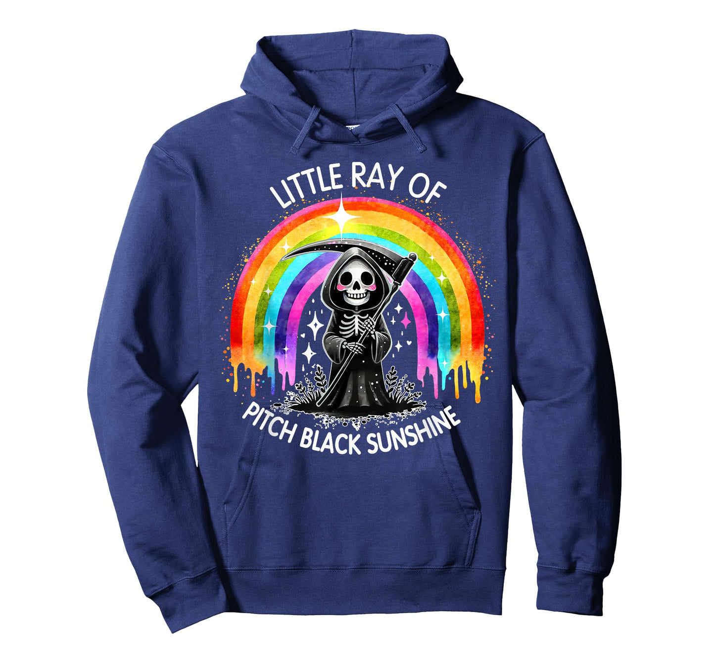 Little Ray Of Pitch Black Sunshine Death Rainbow Halloween Men Women Kids T-Shirt