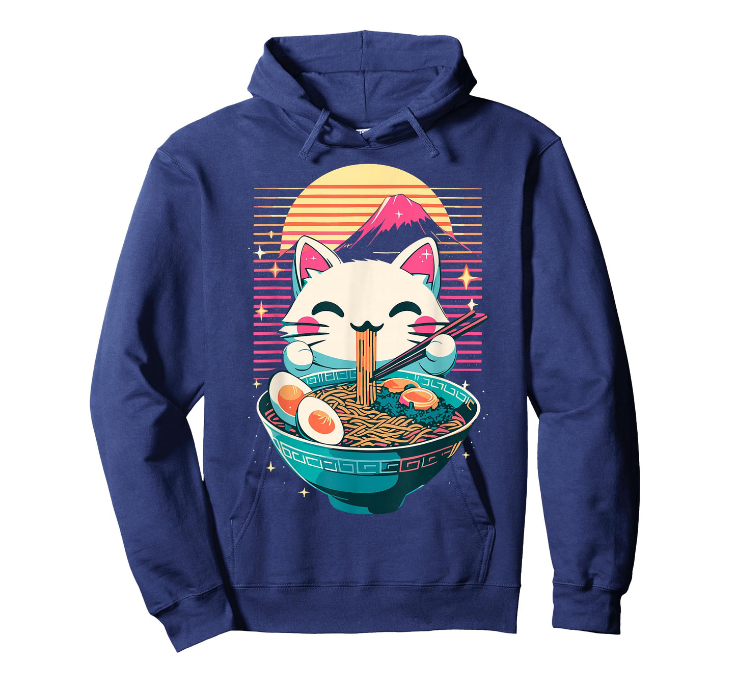 Anime Cat Eating Ramen Japanese Ramen Cat Japan T-Shirt