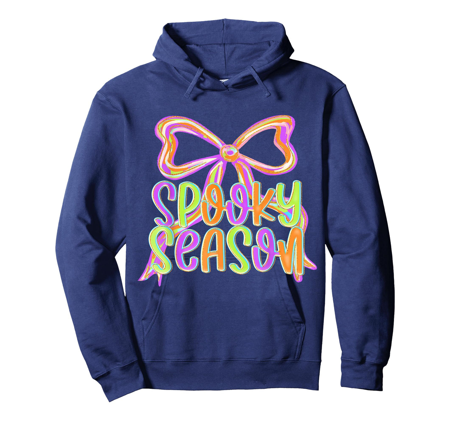 Spooky Season Halloween Coquette Bow Autumn Fall Girls Kids T-Shirt