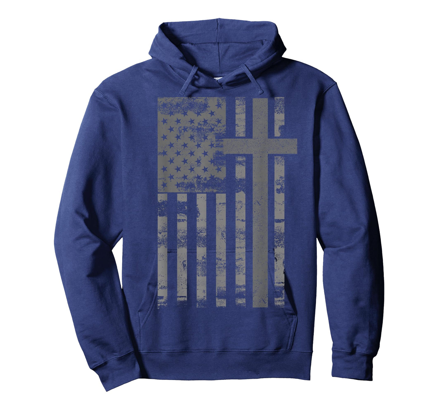 American USA Flag Christian Faith Cross Patriotic Grunge T-Shirt