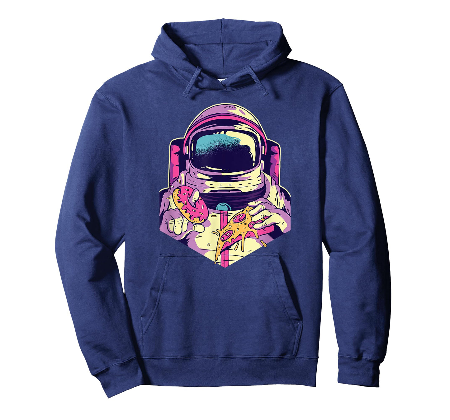 Funny Astronaut eating Pizza and Donut T-Shirt T-Shirt
