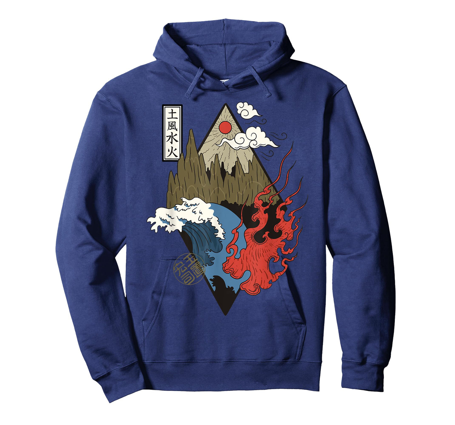 Vintage Retro Four Elements Japanese Aesthetic Lovers Gift T-Shirt