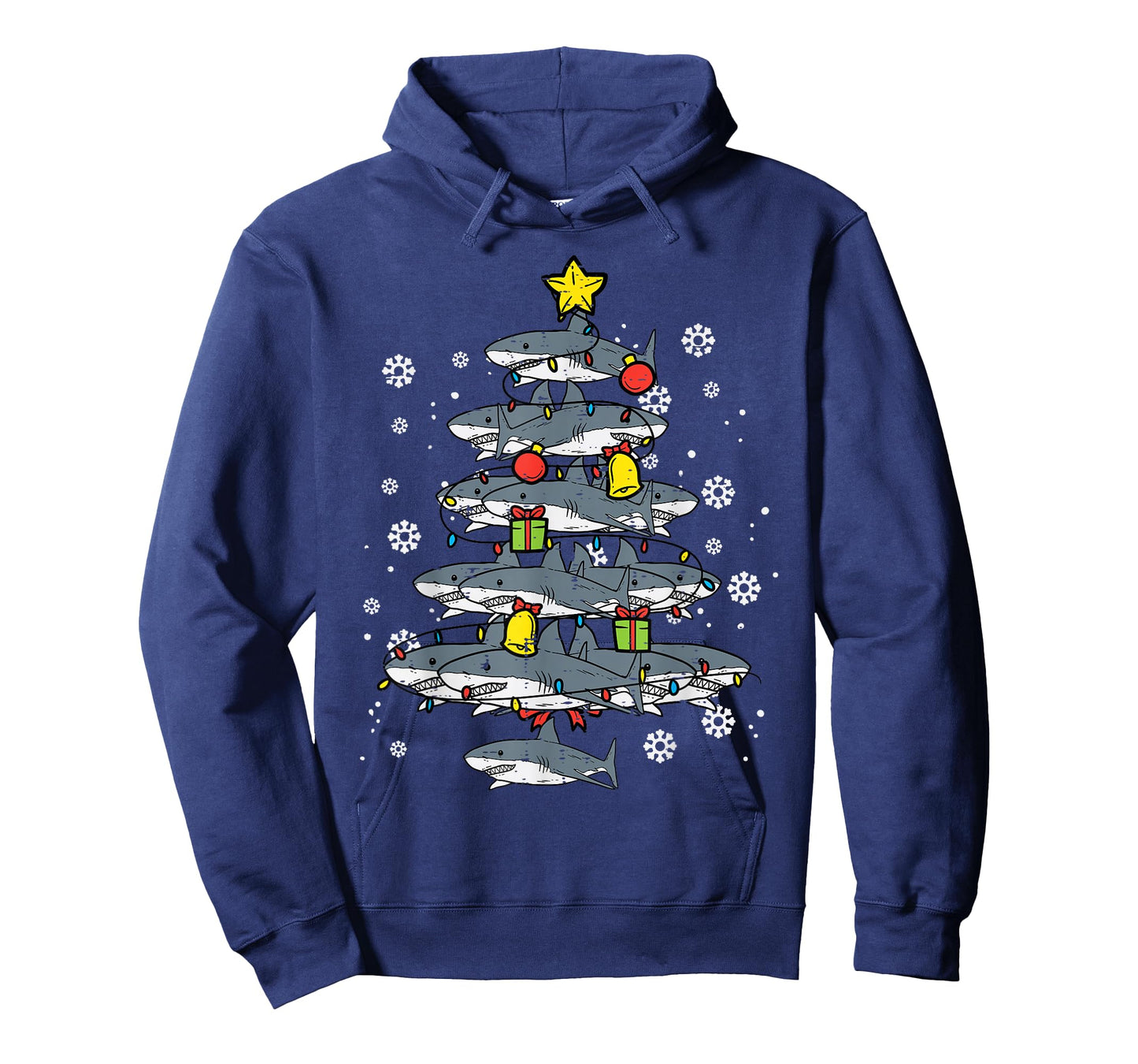 Sharks Christmas Tree Xmas Pajamas PJs Boys Toddler Kids T-Shirt