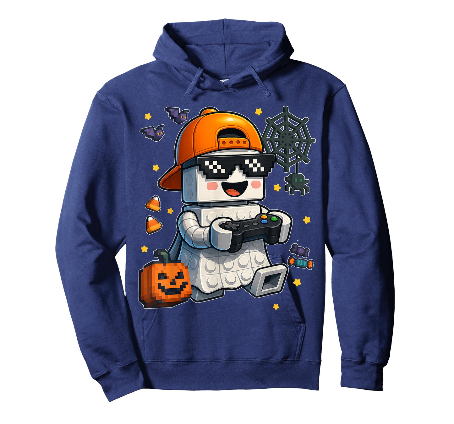 Building Brick Boo Game Controller Halloween Costumes Boys T-Shirt
