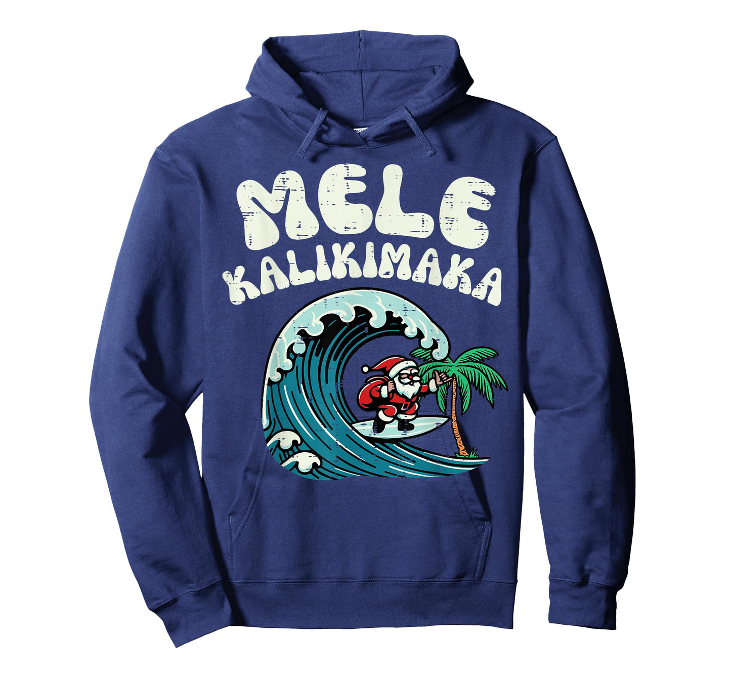 Christmas Surfing Santa Mele Kalikimaka Xmas Men Boys Kids T-Shirt