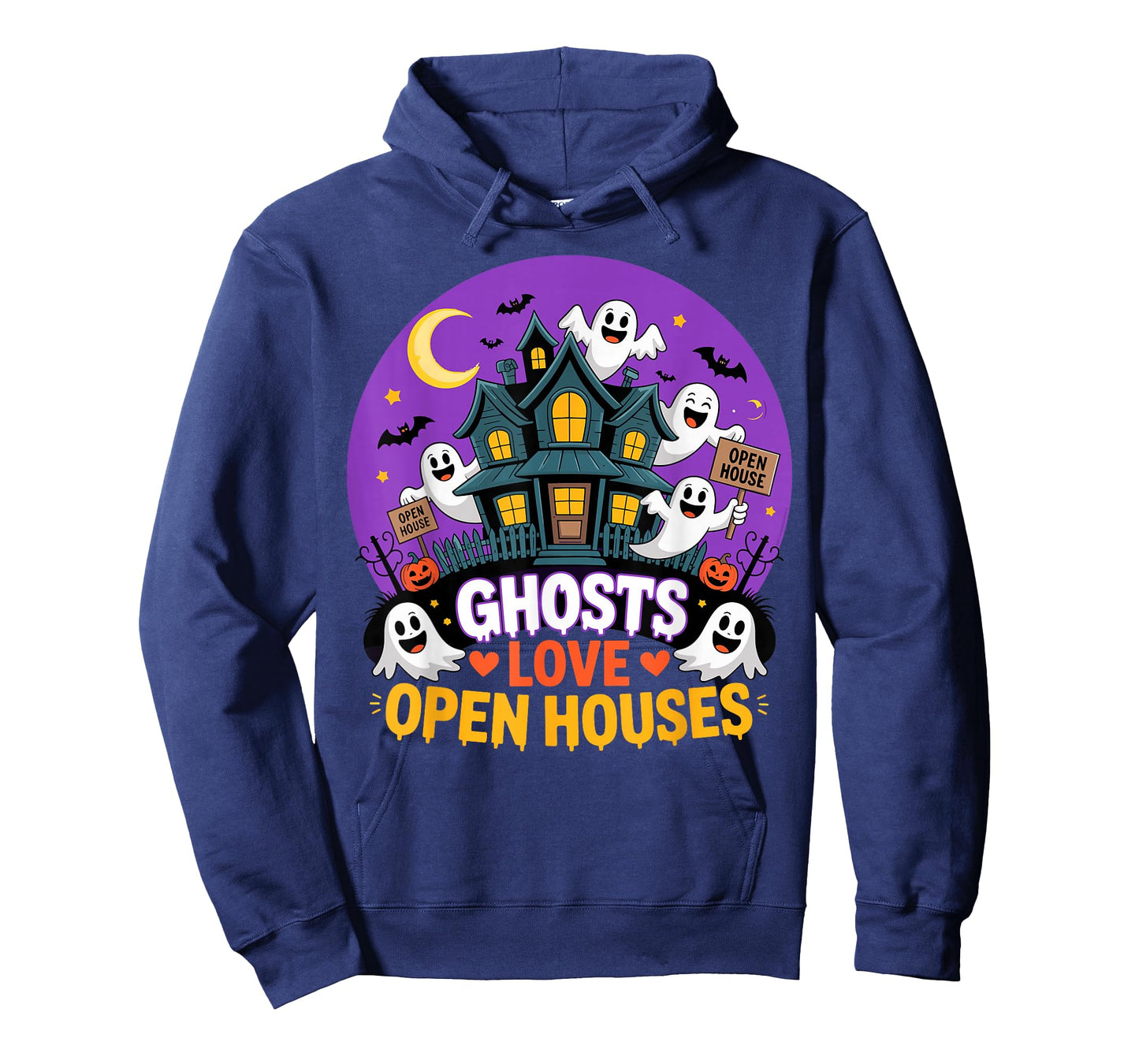 Ghosts Love Open Houses Funny Realtor Halloween T-Shirt