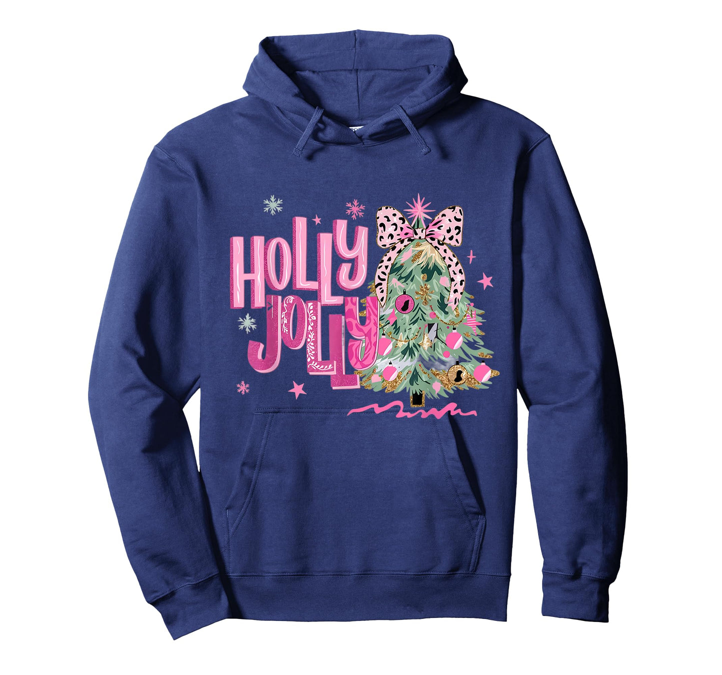 Holly Coquette Bow Jolly Rainbow Christmas Tree Xmas Holiday T-Shirt