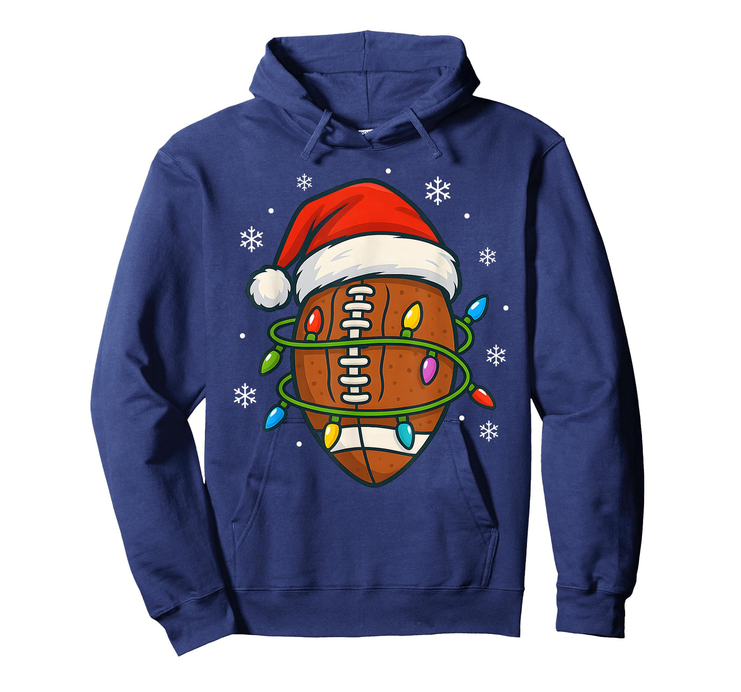 American Football Christmas Santa Men Boy Kids T-Shirt