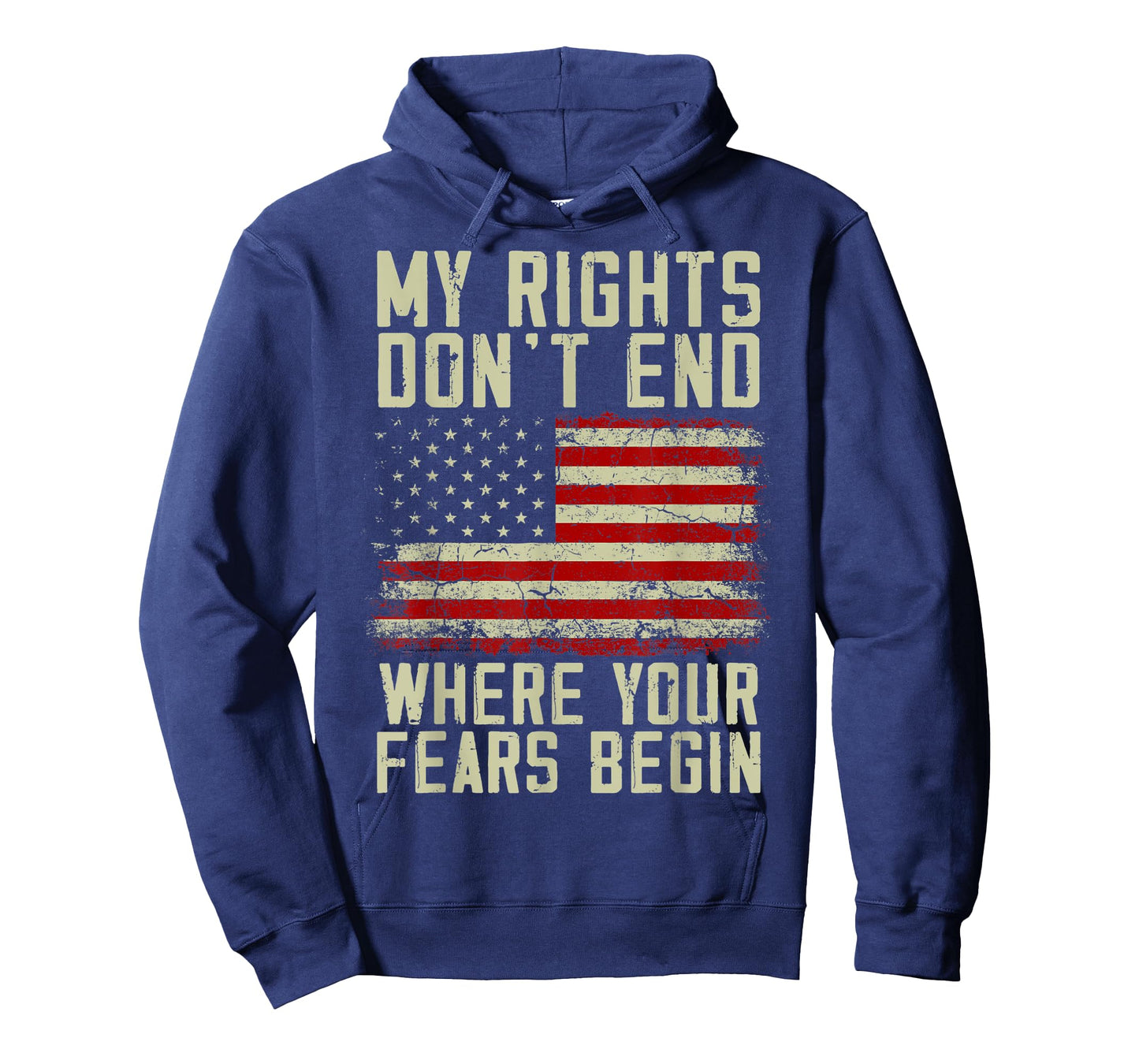 American Flag My Rights Don't End Where Your Fears Begin Women Men T-Shirt