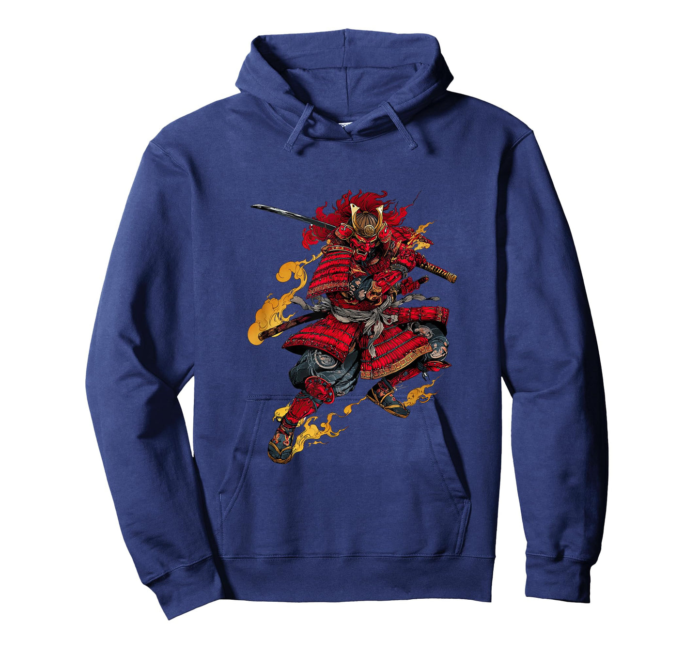 Japanese Samurai in Fiery Strike Pose T-Shirt