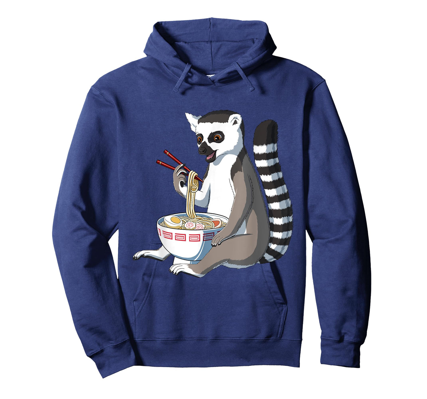 Lemur Gifts Japanese Anime Lemur Ramen Bowl T-Shirt - Unisex-Adults, Black, Small