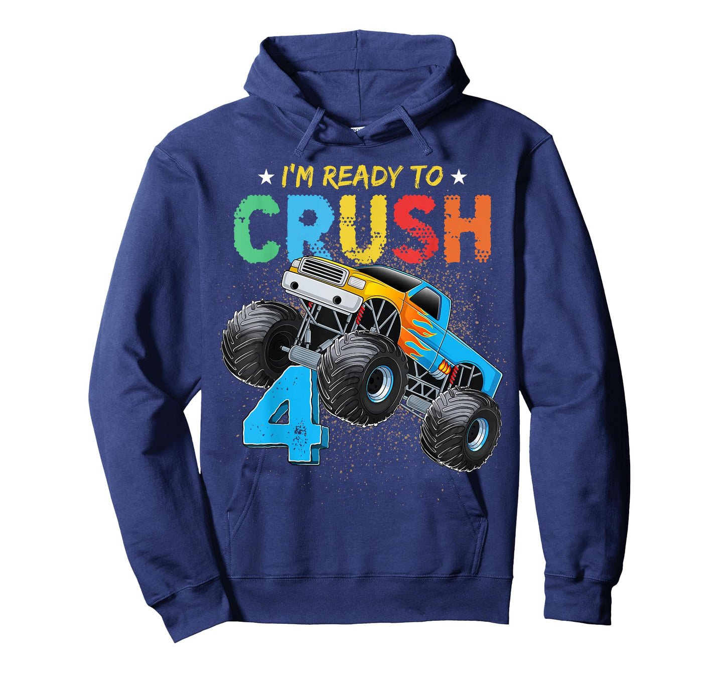 Ready To Crush 4 Monster Truck 4th Birthday Boys Kids T-Shirt