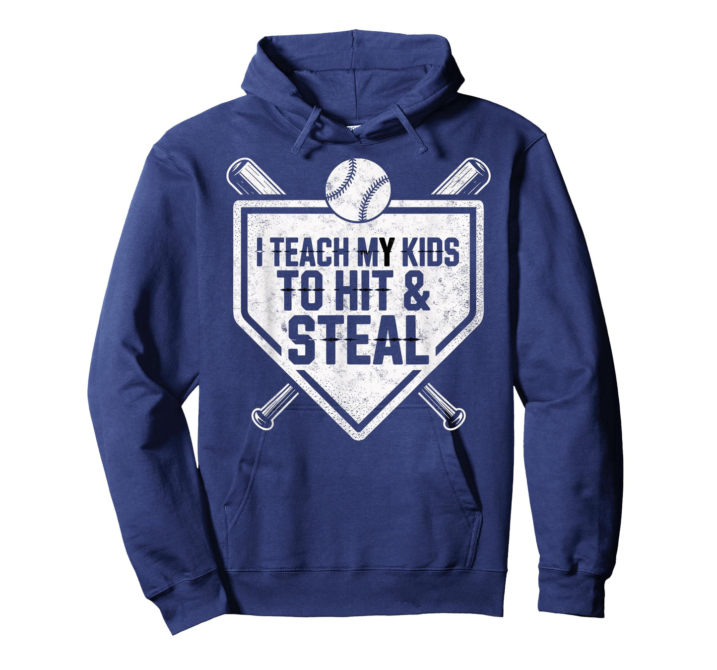 I Teach My Kids to Hit & Steal Baseball Player Coach Dad Tee T-Shirt