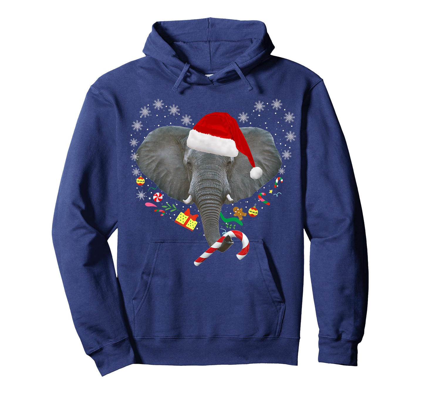 Christmas Elephant Santa Hat Funny Elephant Lover Xmas Gift T-Shirt