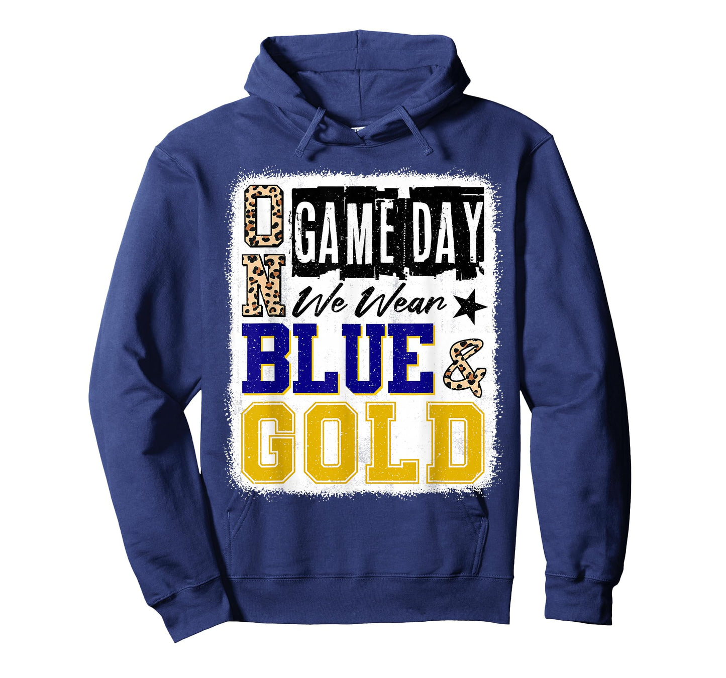 On Gameday Football We Wear Blue And Gold School Spirit T-Shirt
