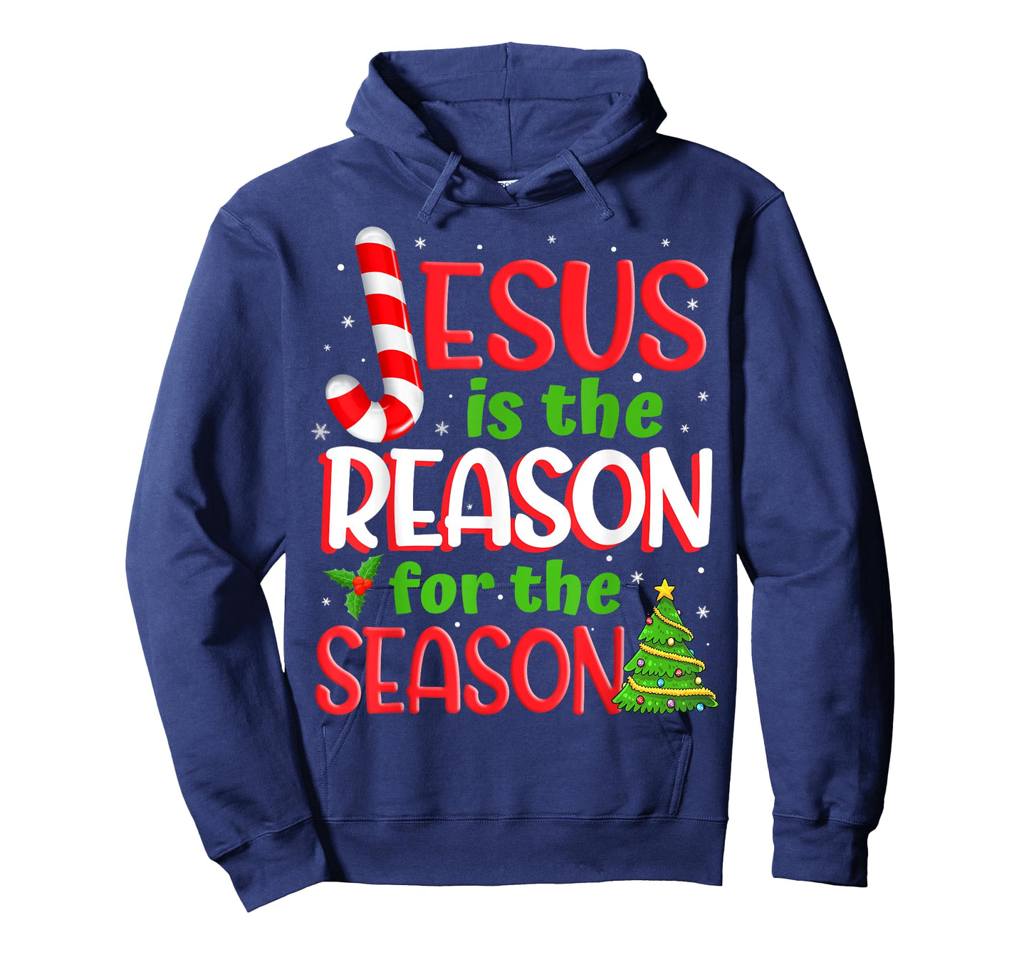 Jesus Is The Reason For The Season Christmas Xmas Candy Cane T-Shirt