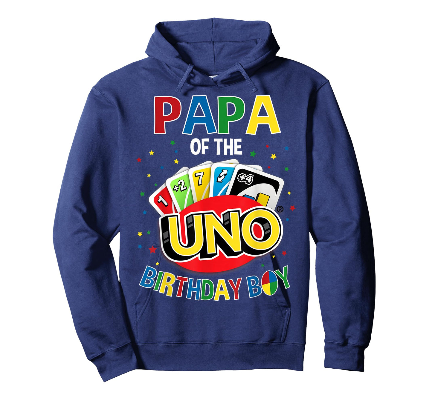 Papa of The Birthday Boy Uno Game B-Day Family Party T-Shirt