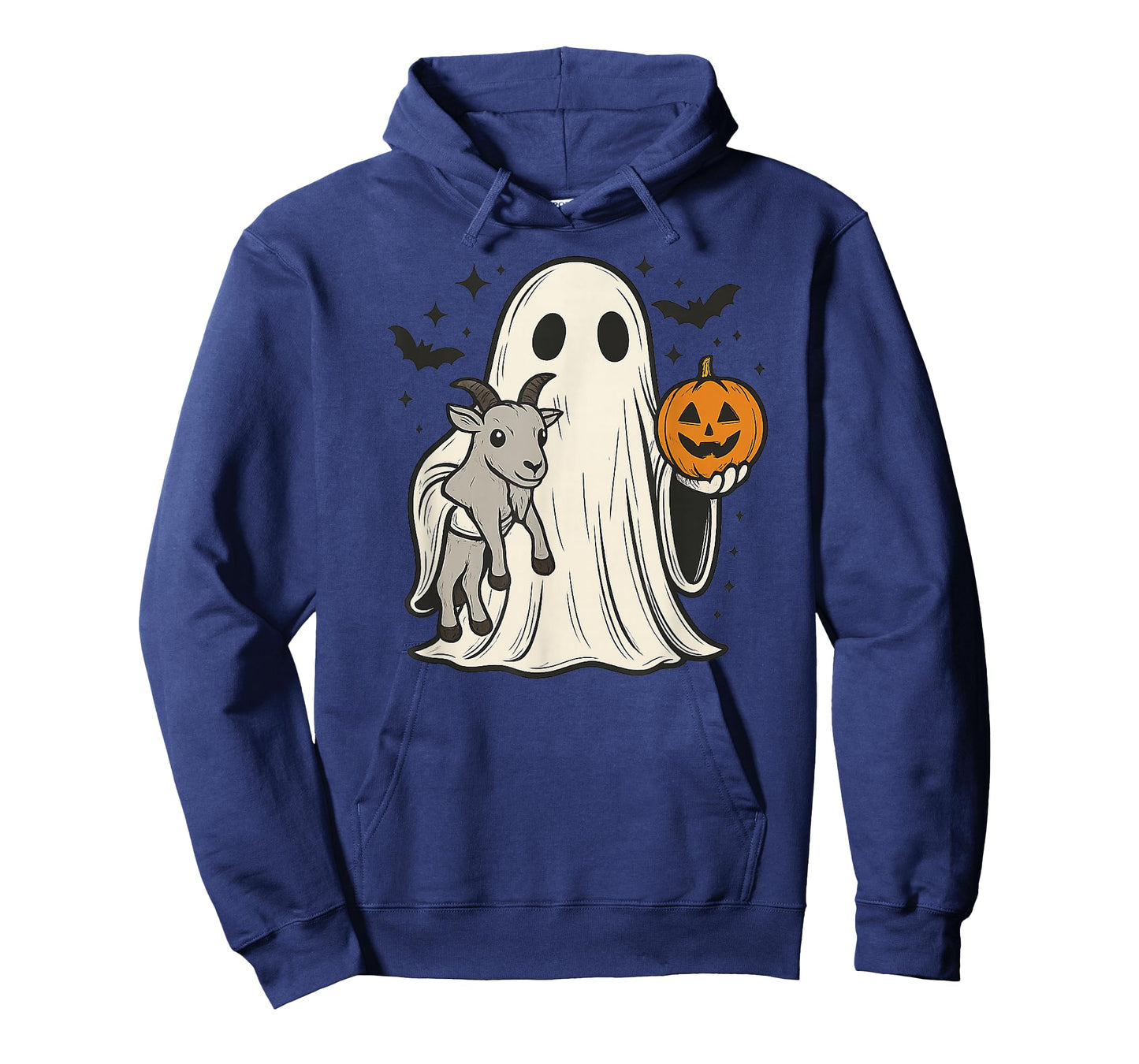 Funny Ghost Holding Goat Halloween Pumpkin T-Shirt