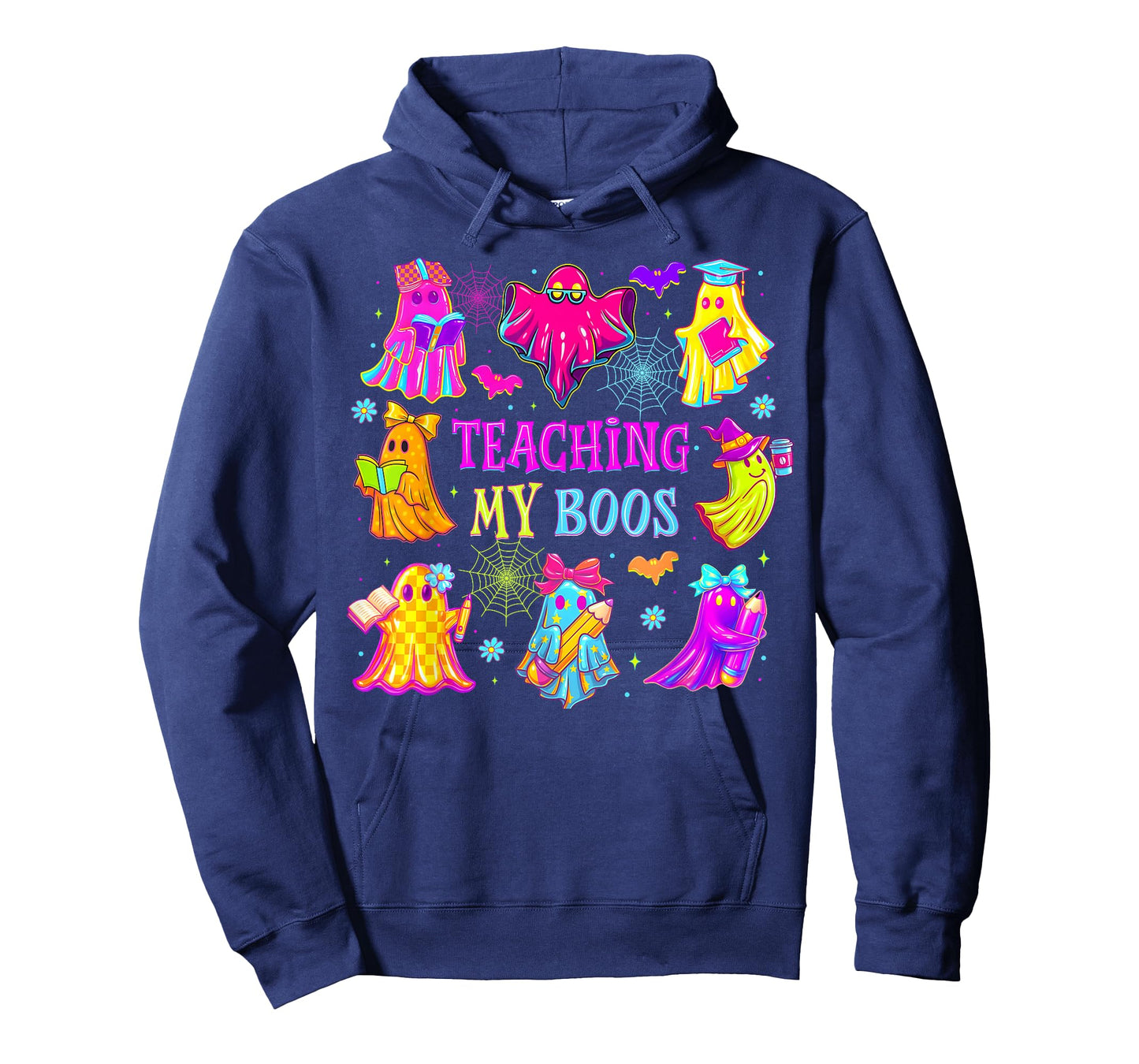 Cute Boo Ghost Groovy Teacher Teaching My Boos Halloween T-Shirt