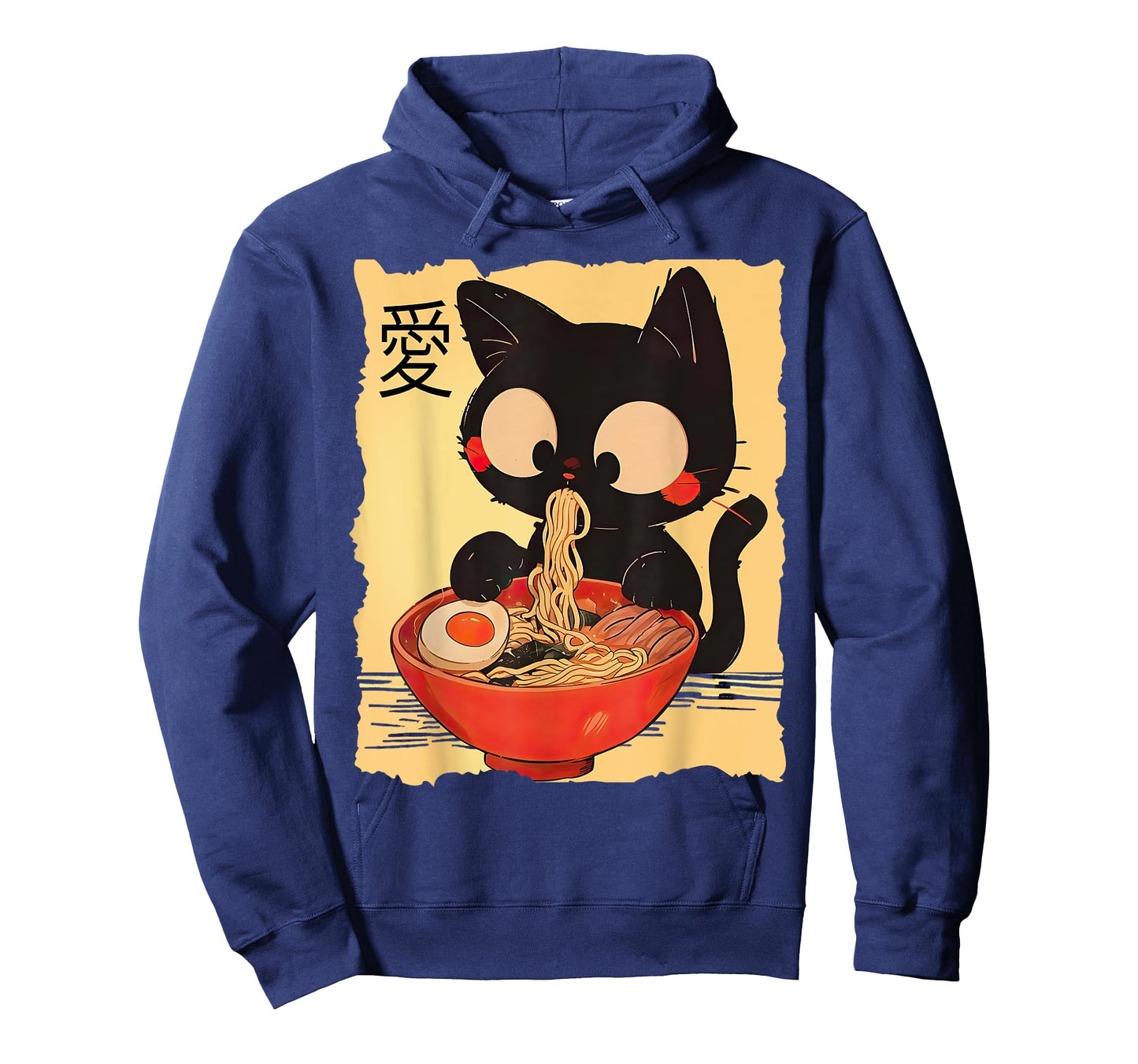 Funny Cat Ramen Graphic Tee Japanese Kawaii Anime Cat T-Shirt