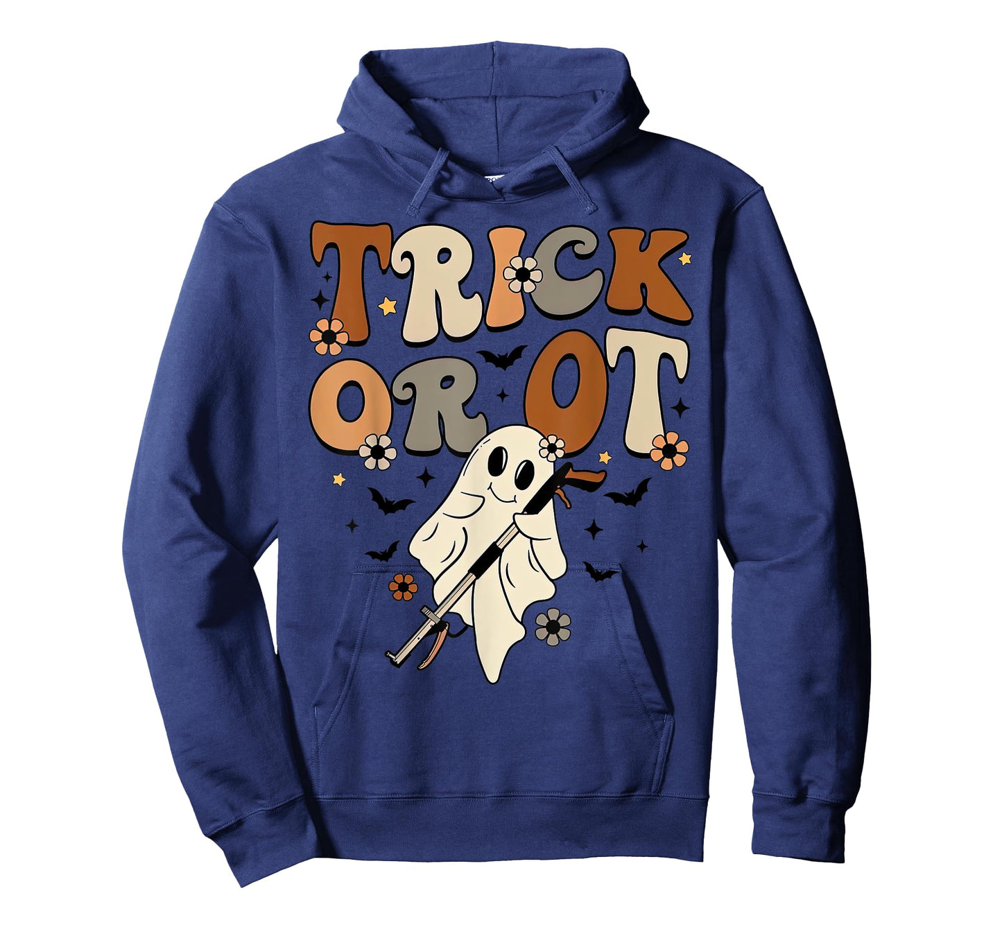 Retro Trick Or OT Cute Ghost Occupational Therapy Halloween T-Shirt