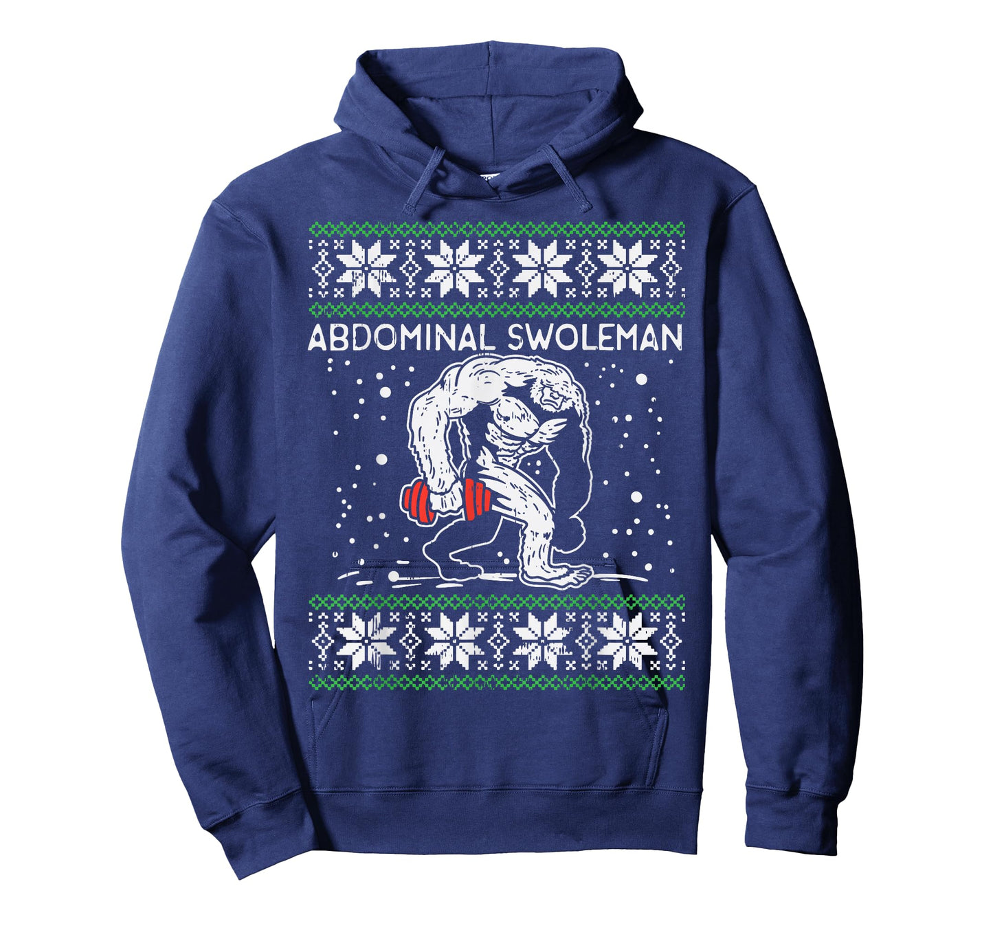 Abdominal Swoleman Yeti Fun Christmas Gym Weightlifter Gift T-Shirt