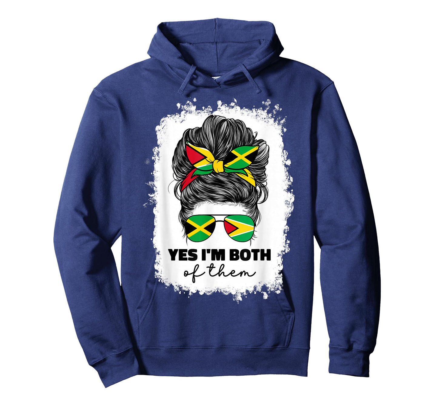 Half Jamaican And Guyanese Jamaica Flag Guyana Girl Women T-Shirt