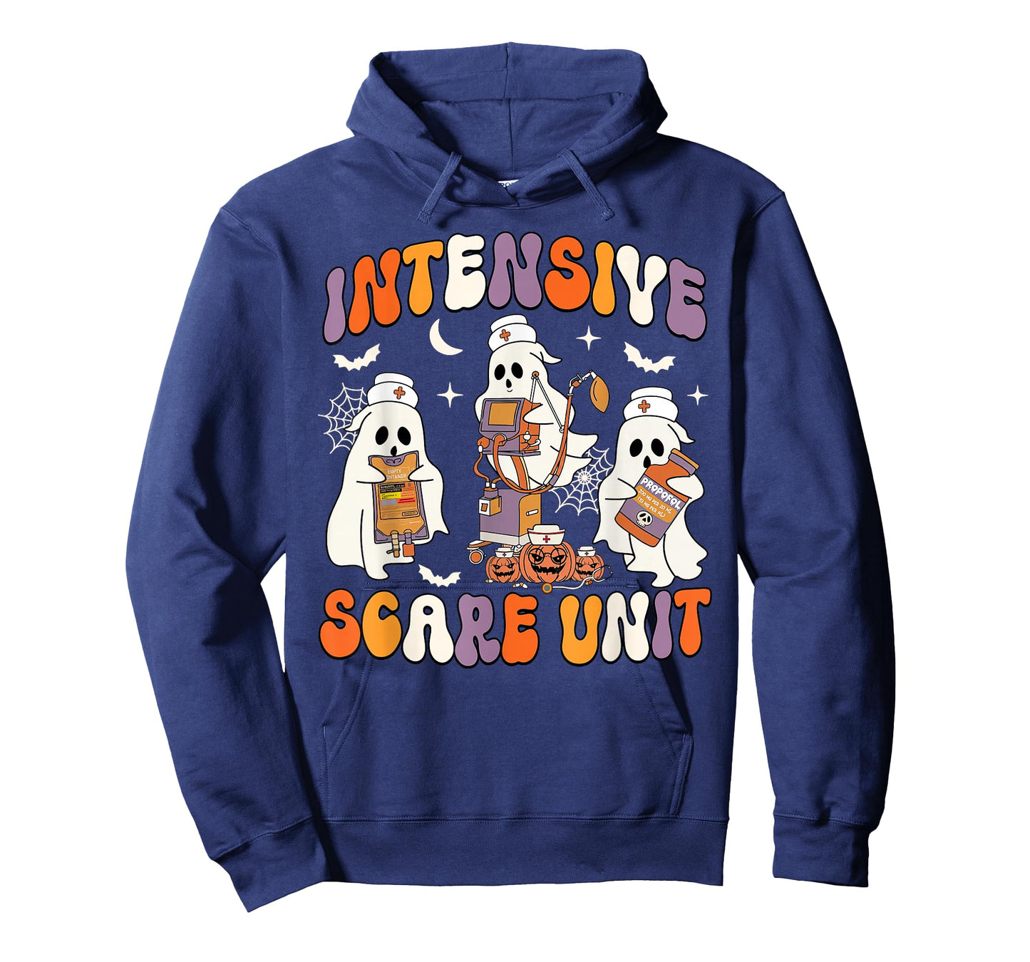 Intensive Care Scare Unit Ghost Nurse ICU Nursing Halloween T-Shirt