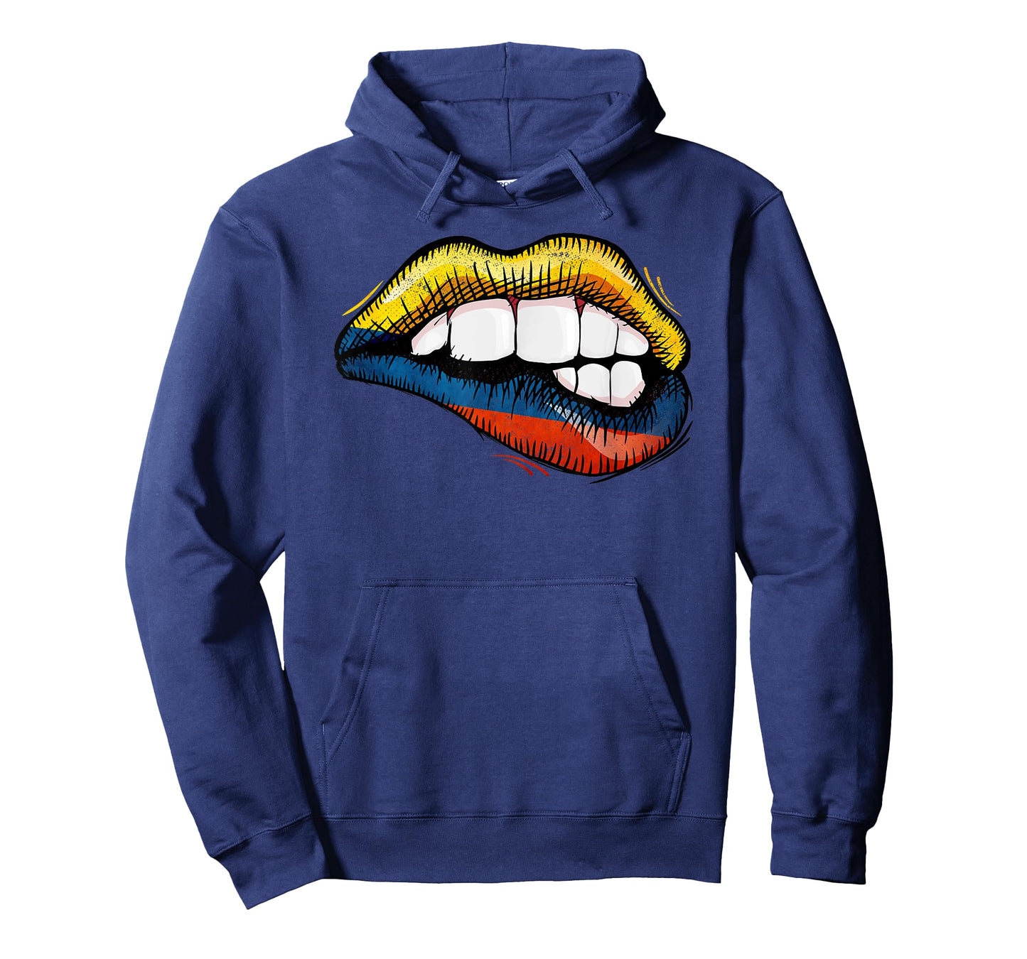 Sexy Biting Lips Colombia Flag Colombian Pride T-Shirt
