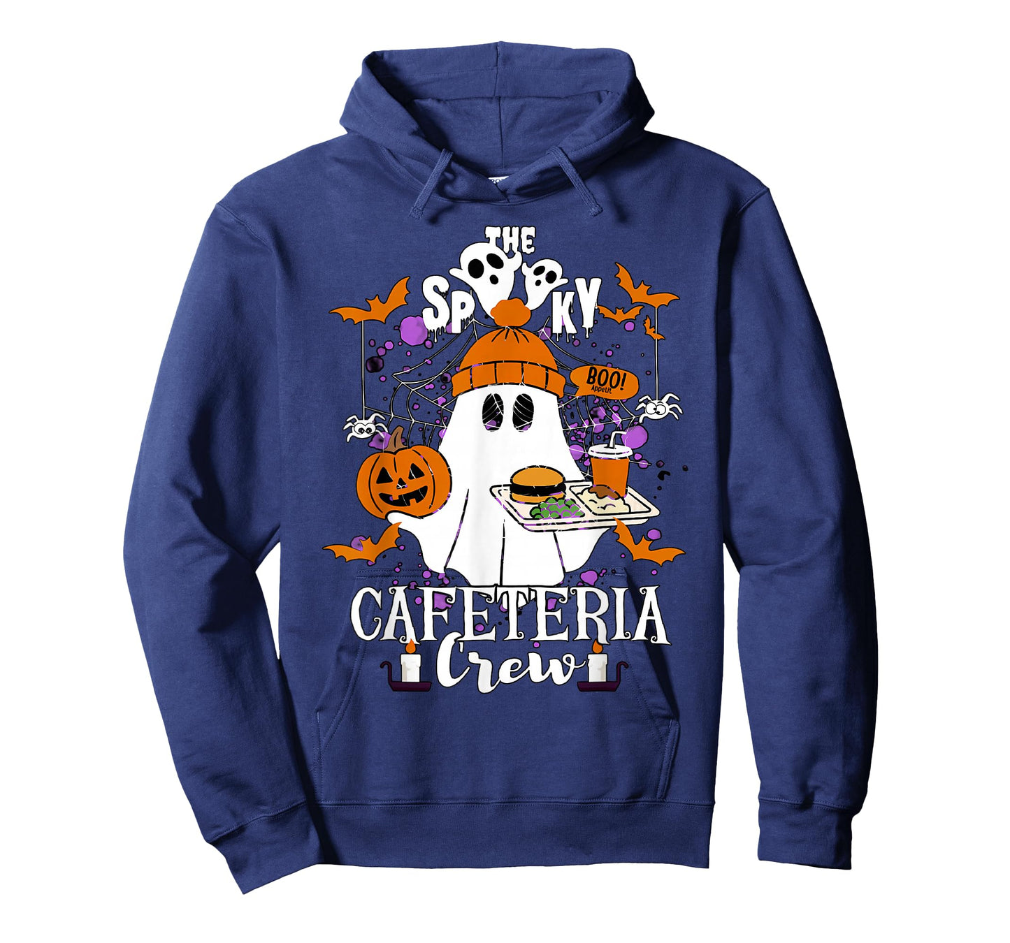 Spooky Cafeteria Crew Halloween Ghost Lunch Lady School Fall T-Shirt