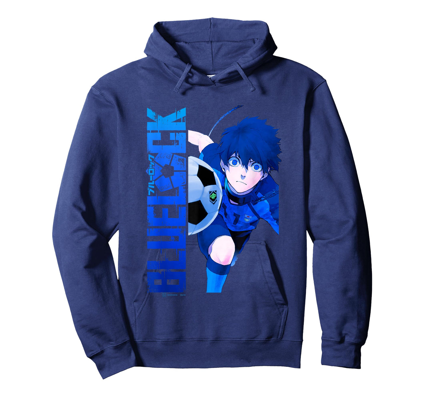 Blue Lock Blue Soccer Ball Split Panels T-Shirt