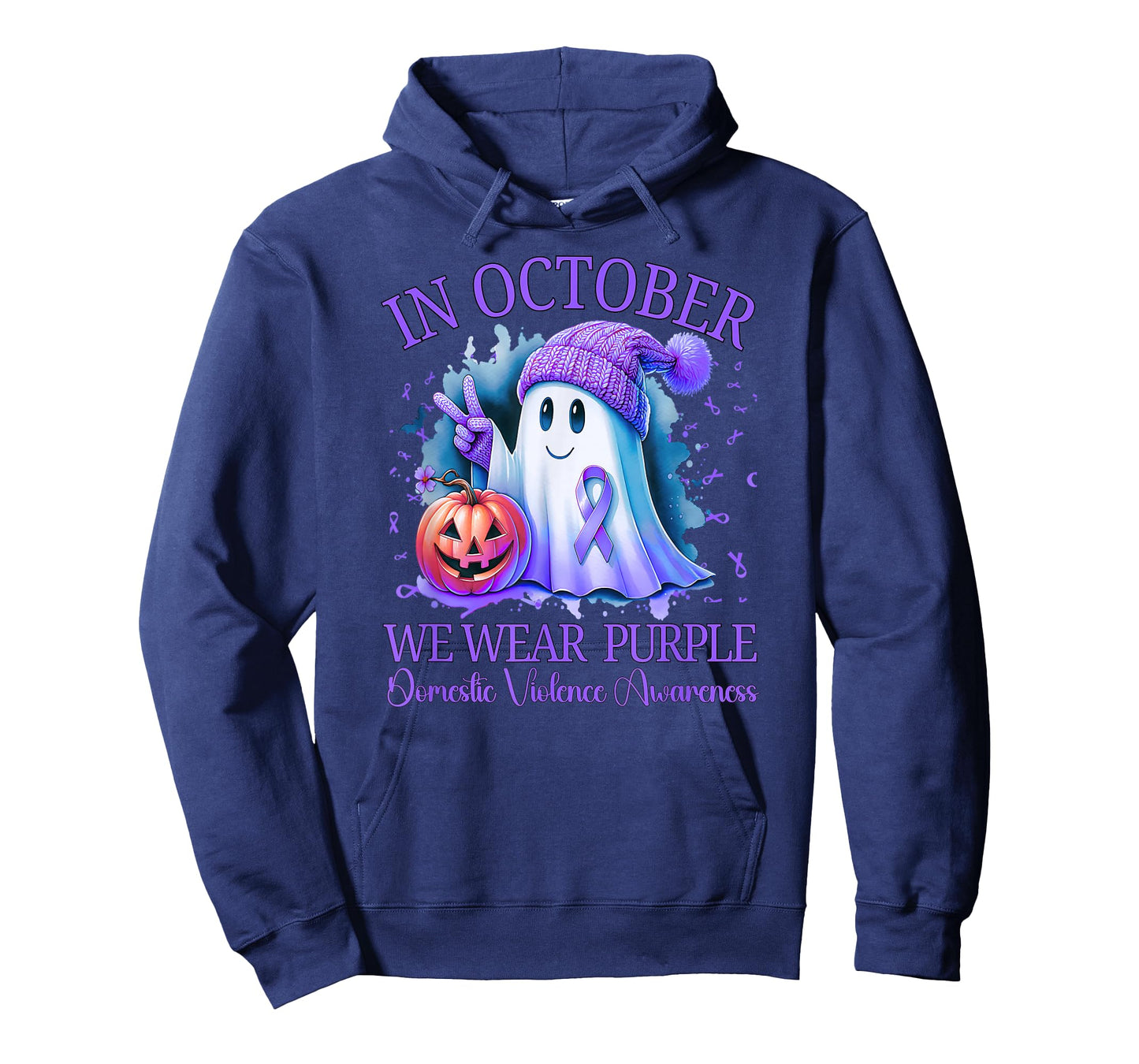 October We Wear Purple Halloween Domestic Violence Awareness T-Shirt