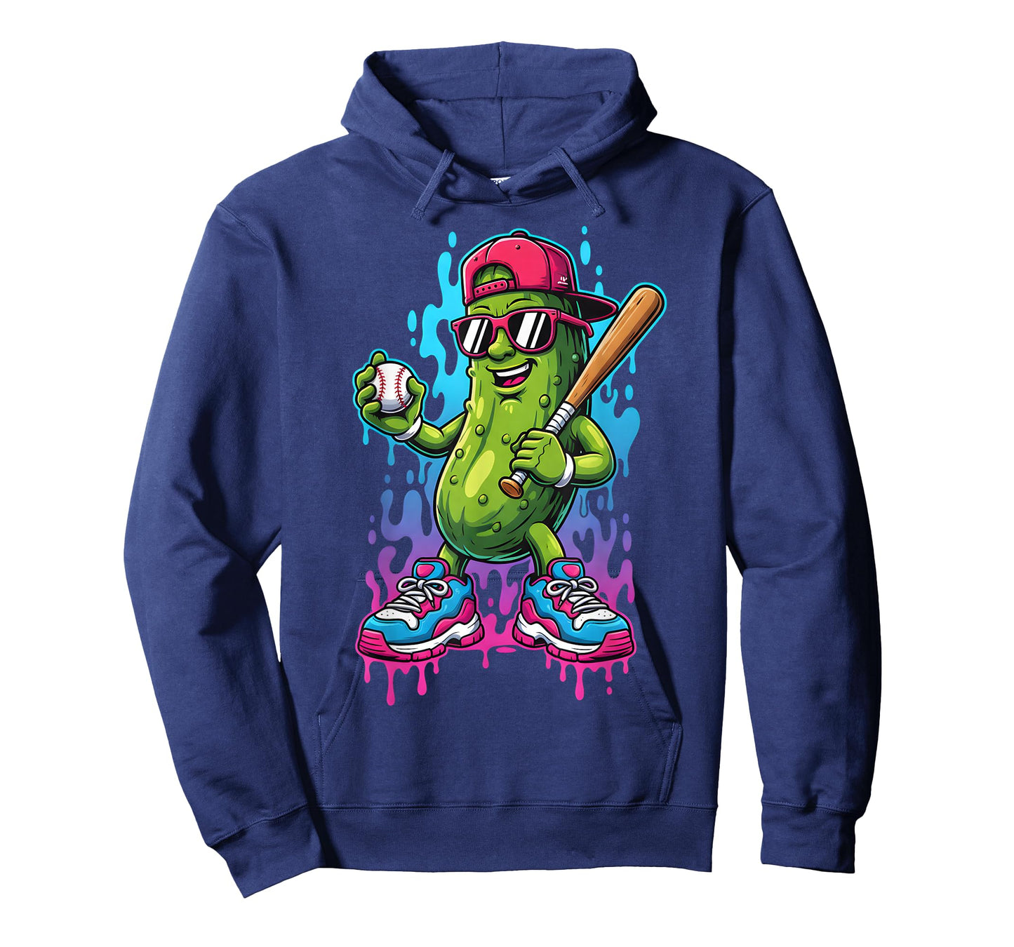 Baseball Ice Cream Drip Boys and Girls Batter Game Day T-Shirt