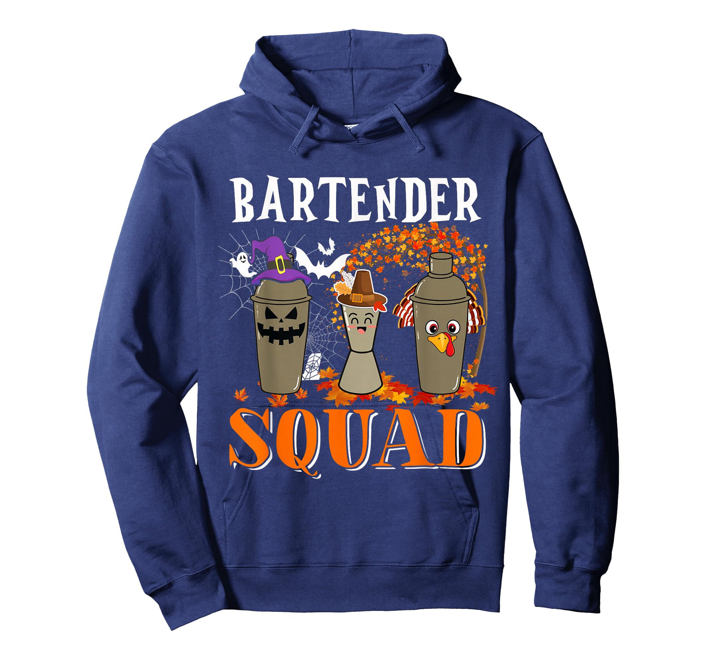 Bartender Squad Thanksgiving Halloween Fall Fall Tre Boo Ghosts T-Shirt