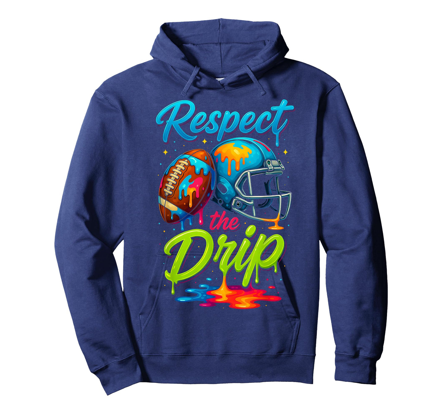 Football Drip Youth Boys Football Ice Cream Respect Drip T-Shirt