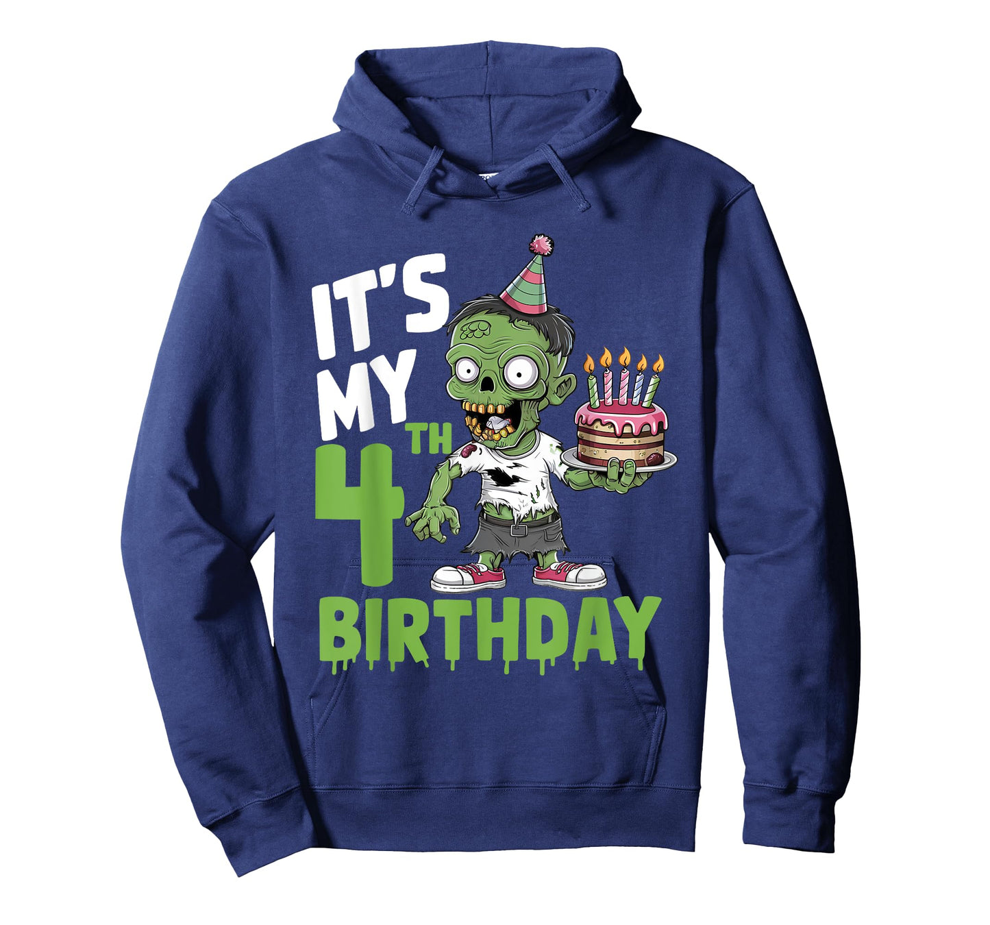 4th Birthday 4 Years Old Zombie Lover Halloween Boys Girls T-Shirt