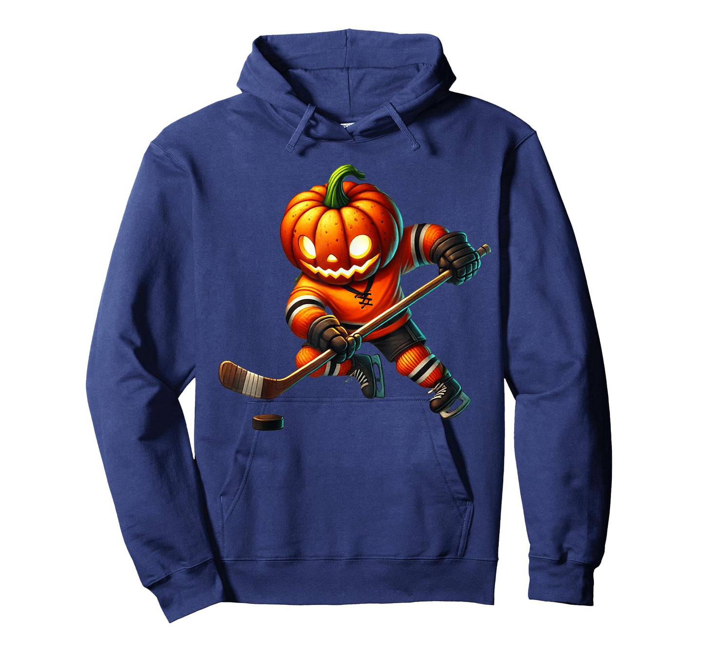 Ice Hockey Pumpkin Face Halloween Costume Men Boys Kids T-Shirt