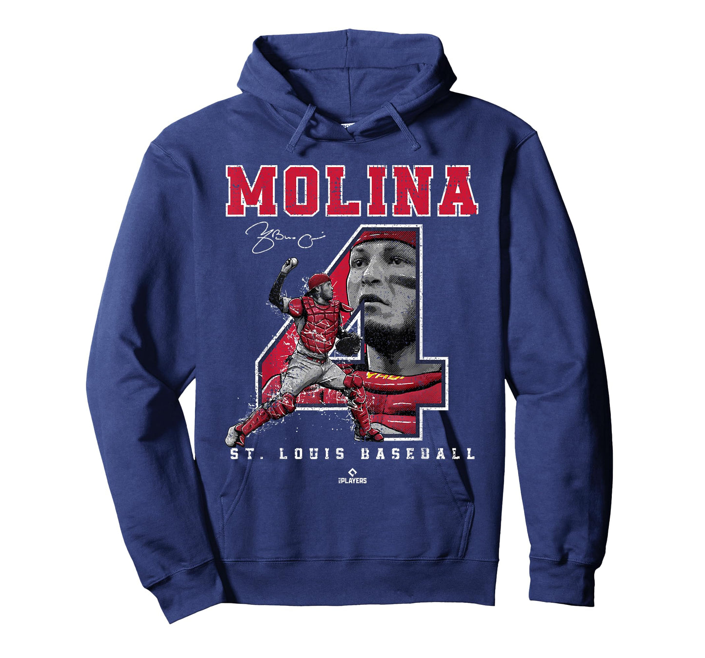 Number and Portrait Yadier Molina St Louis MLBPA T-Shirt