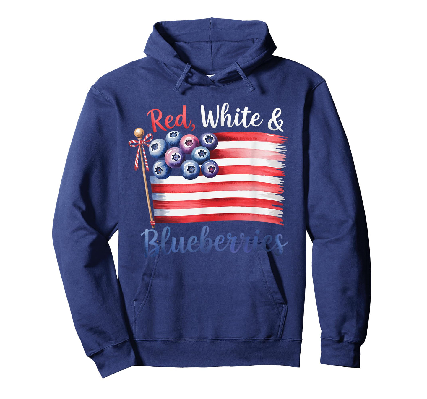 Funny Vintage Red, White and Blueberries Patriot T-Shirt