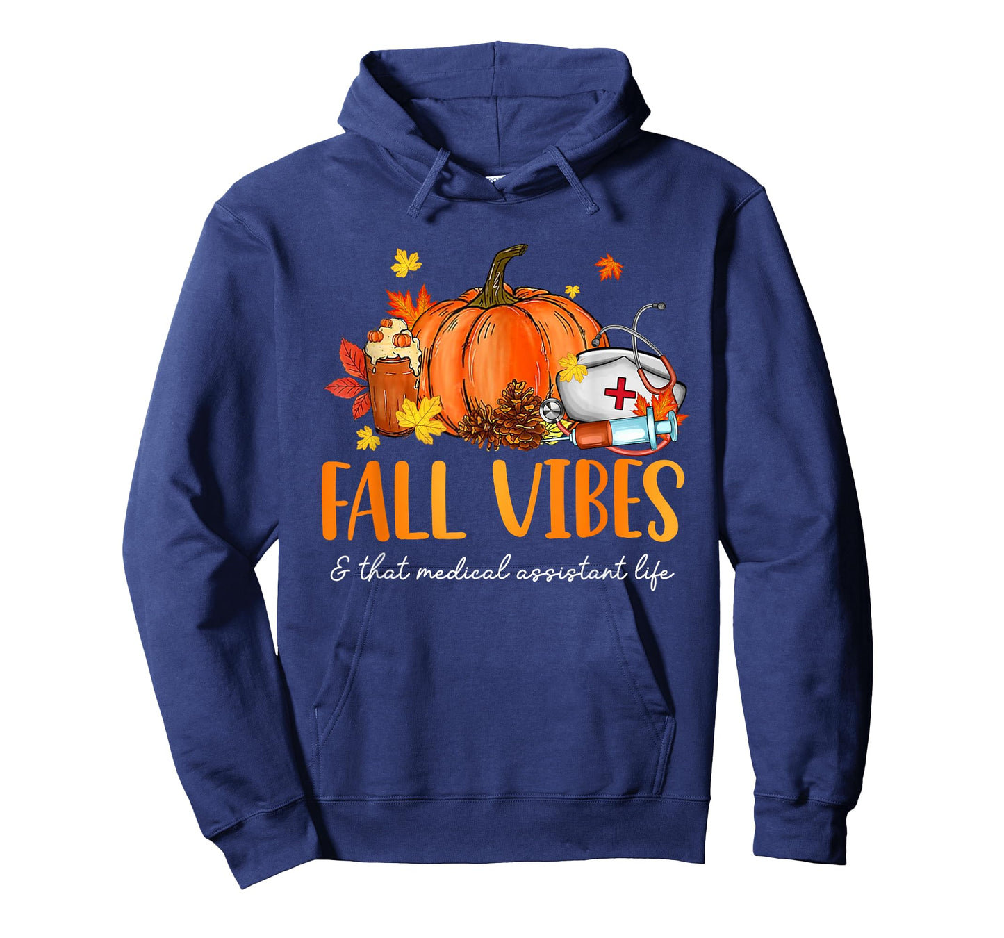 Fall Vibes & That Medical Assistant Life Leopard Pumpkin T-Shirt