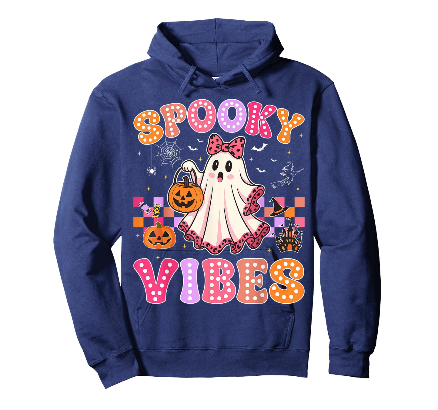 Groovy Spooky Vibes Ghost Halloween Girls Toddler Kids Women T-Shirt