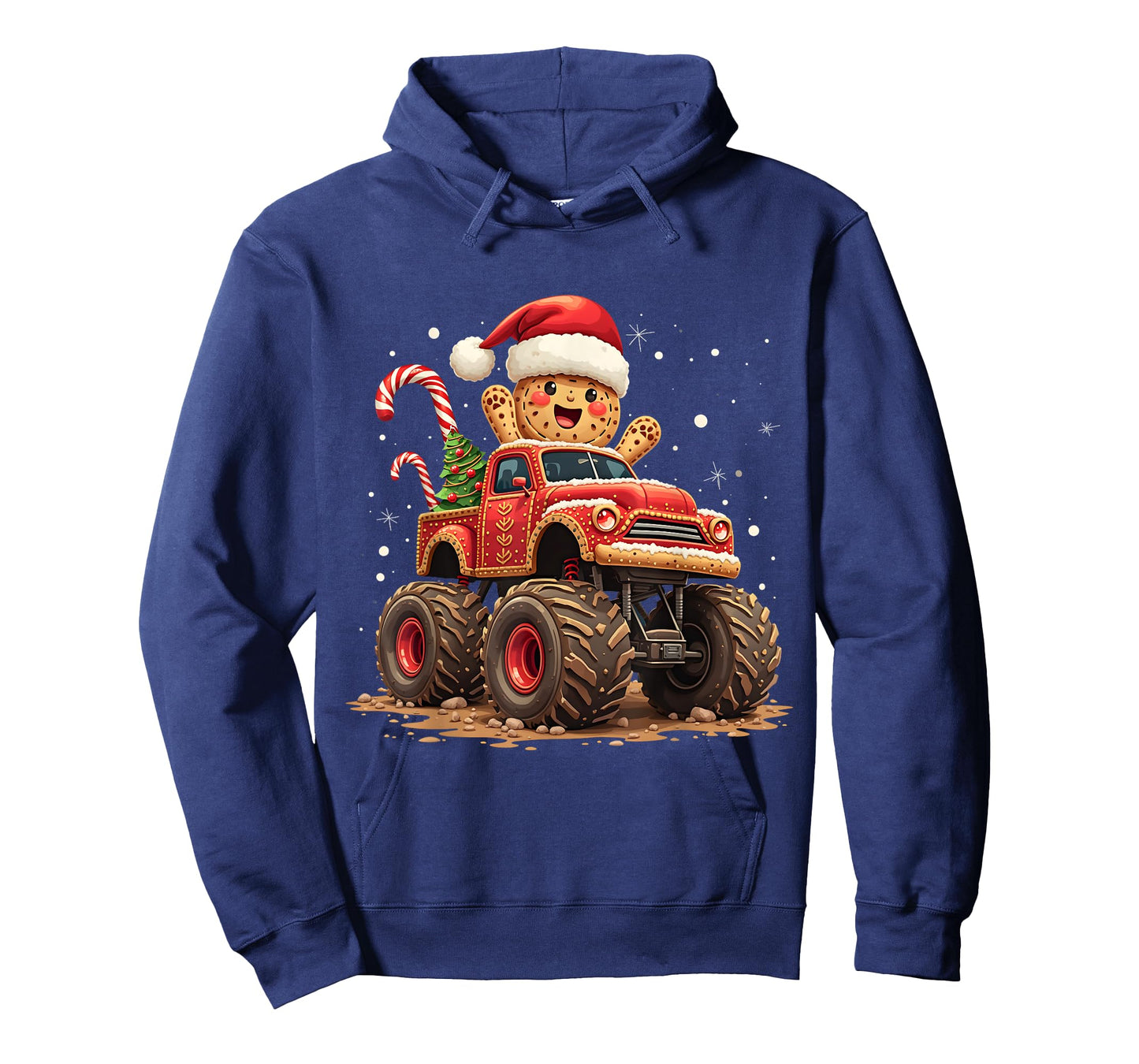 Monster Truck Gingerbread Man Xmas Funny Christmas T-Shirt