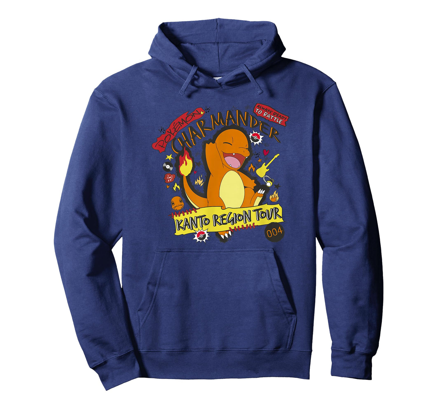 Pokémon Charmander 004 Kanto Region Tour Music Poster T-Shirt