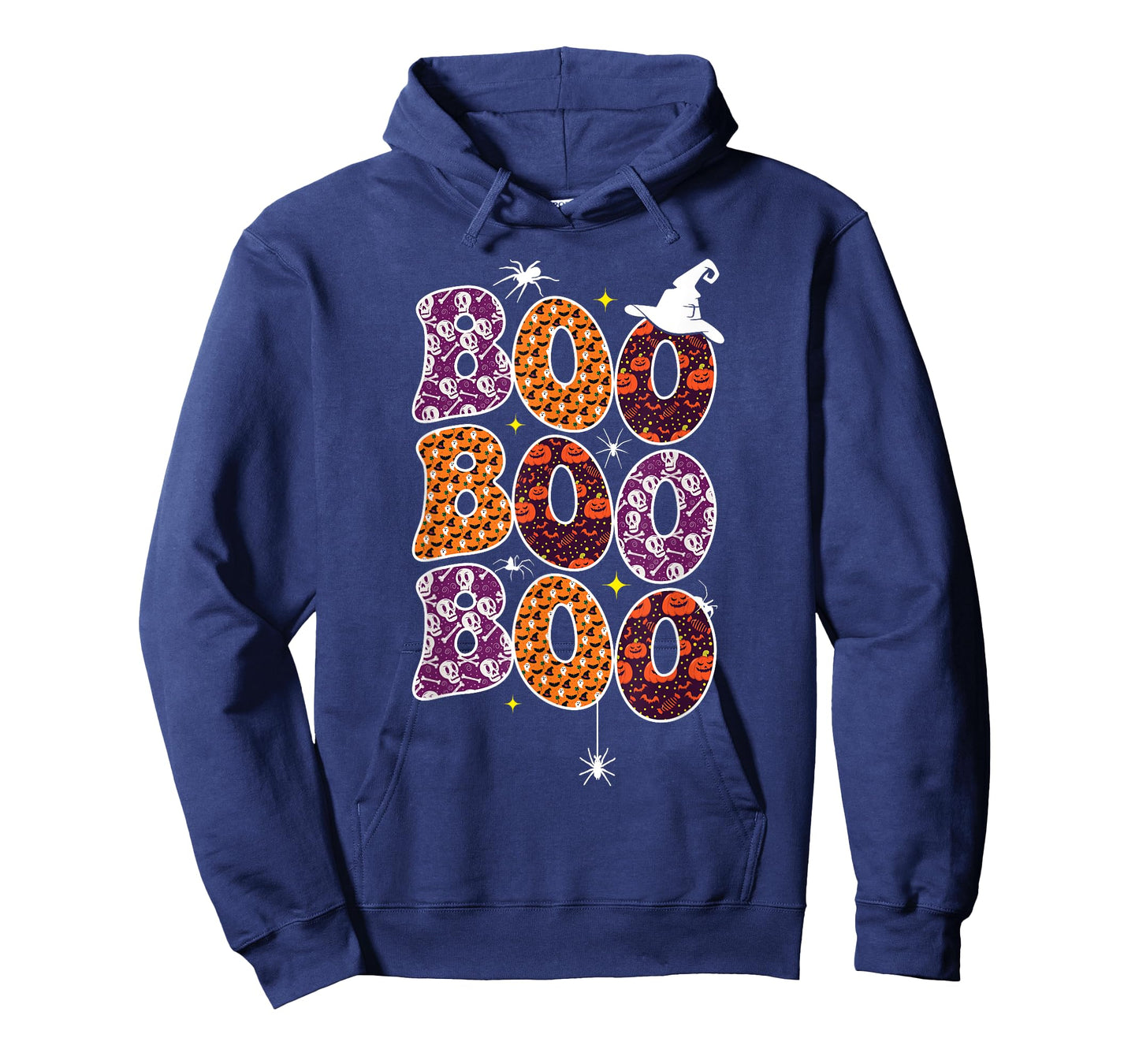 Boo With Spiders And Witch Hat Halloween Women Men T-Shirt