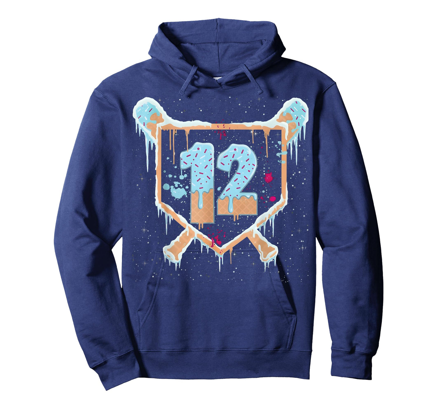 Baseball 12 Year Old Ice Cream Drip 12th Birthday Boys T-Shirt