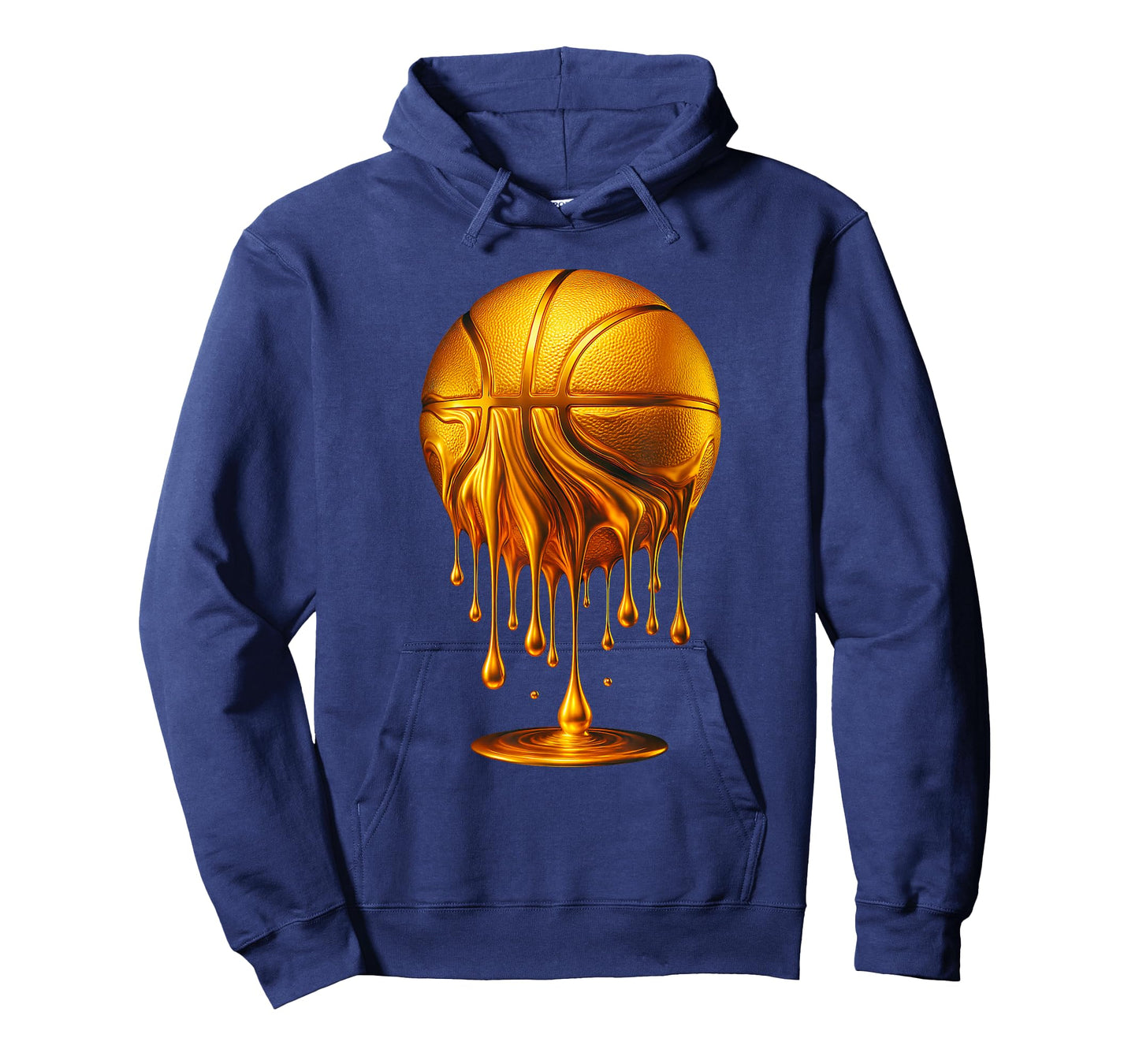 Gold Basketball Drip Slam Dunk Basketball Dripping Hoop MVP T-Shirt
